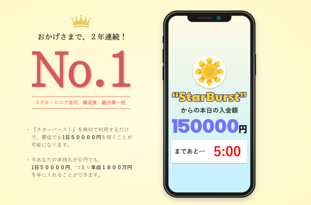 Star Burst スターバスト 中森れいな なかもりれいな は詐欺なのか 稼ぐ事はできるのか 副業a